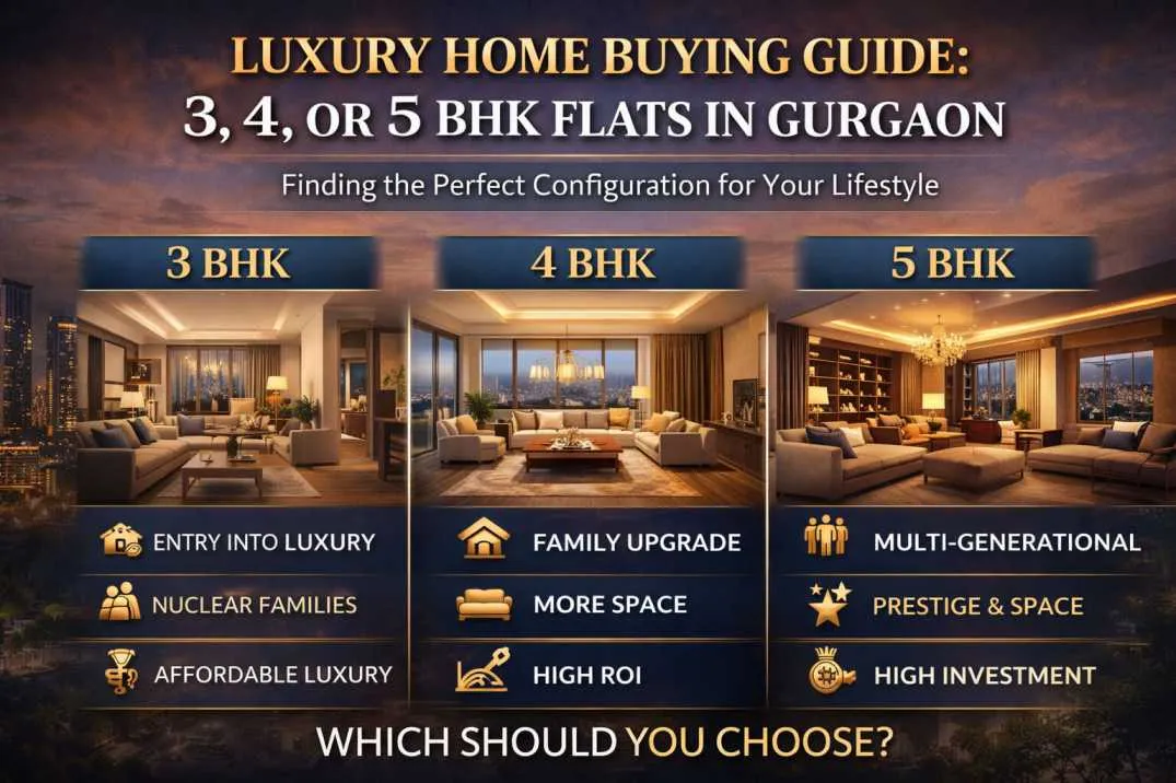 Home Buying Guide: Choosing Between 3, 4, and 5 BHK Flats in Gurgaon