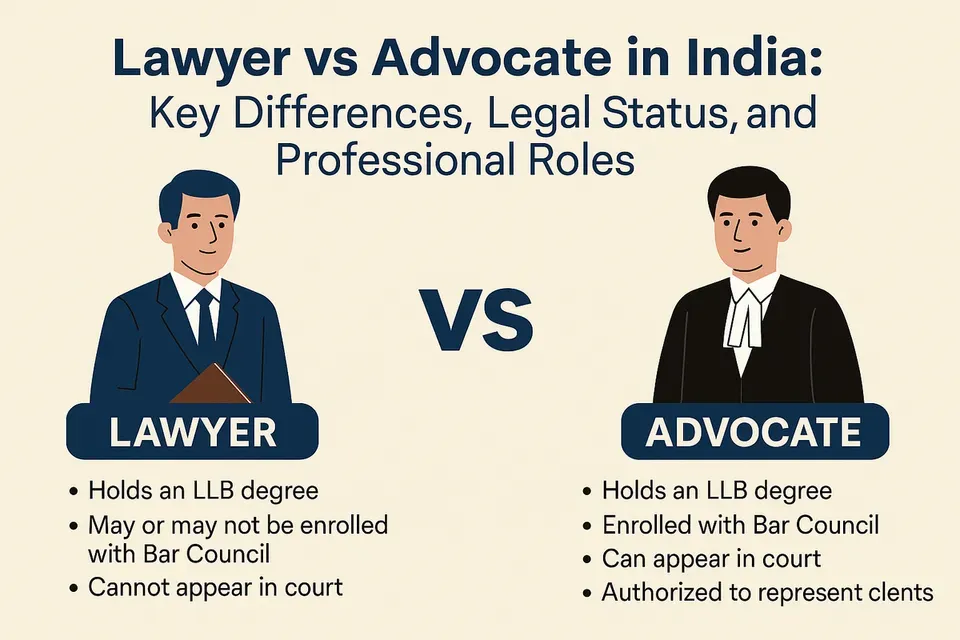What Is the Difference Between Lawyer and Advocate in India Explained
