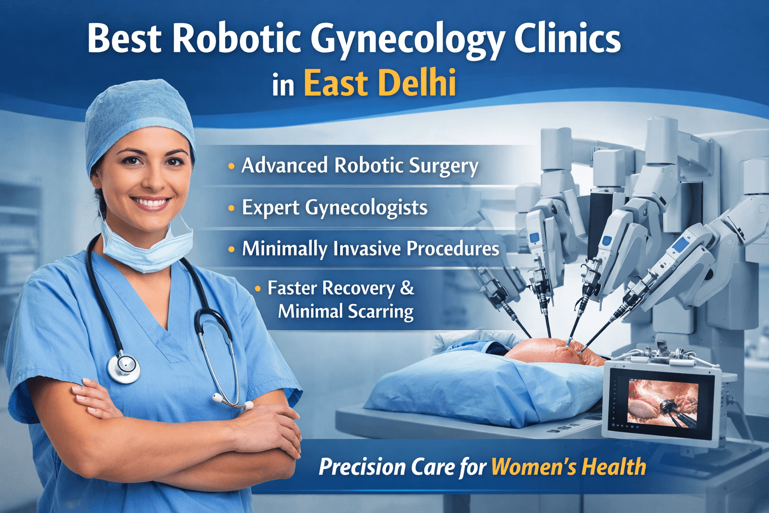 Best Robotic Gynecology Clinics in East Delhi: Advanced & Precision Women’s Healthcare