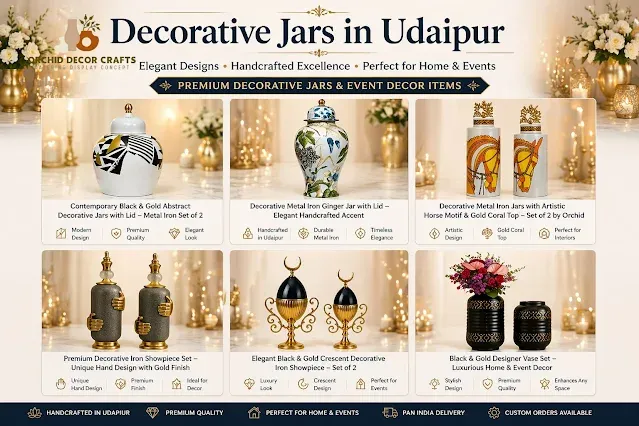 Premium Decorative Jars in Udaipur – Elevate Your Home & Event Decor w
