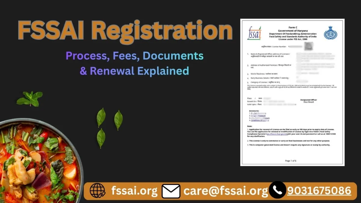 FSSAI Registration: Process, Fees, Documents & Renewal Explained