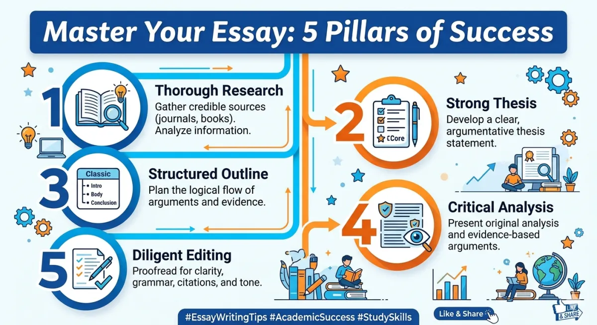 Master Your Essay: 5 Pillars of Success