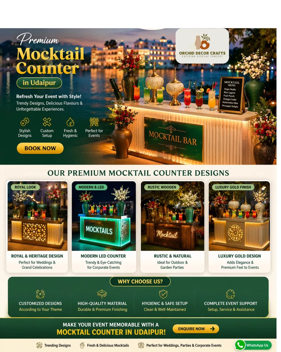 Premium Mocktail Counter in Udaipur for Weddings & Events