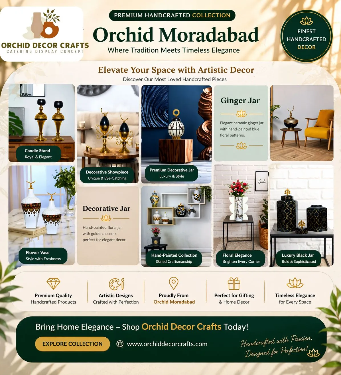 Orchid Moradabad Decor Items – Premium Handcrafted Elegance for Home &