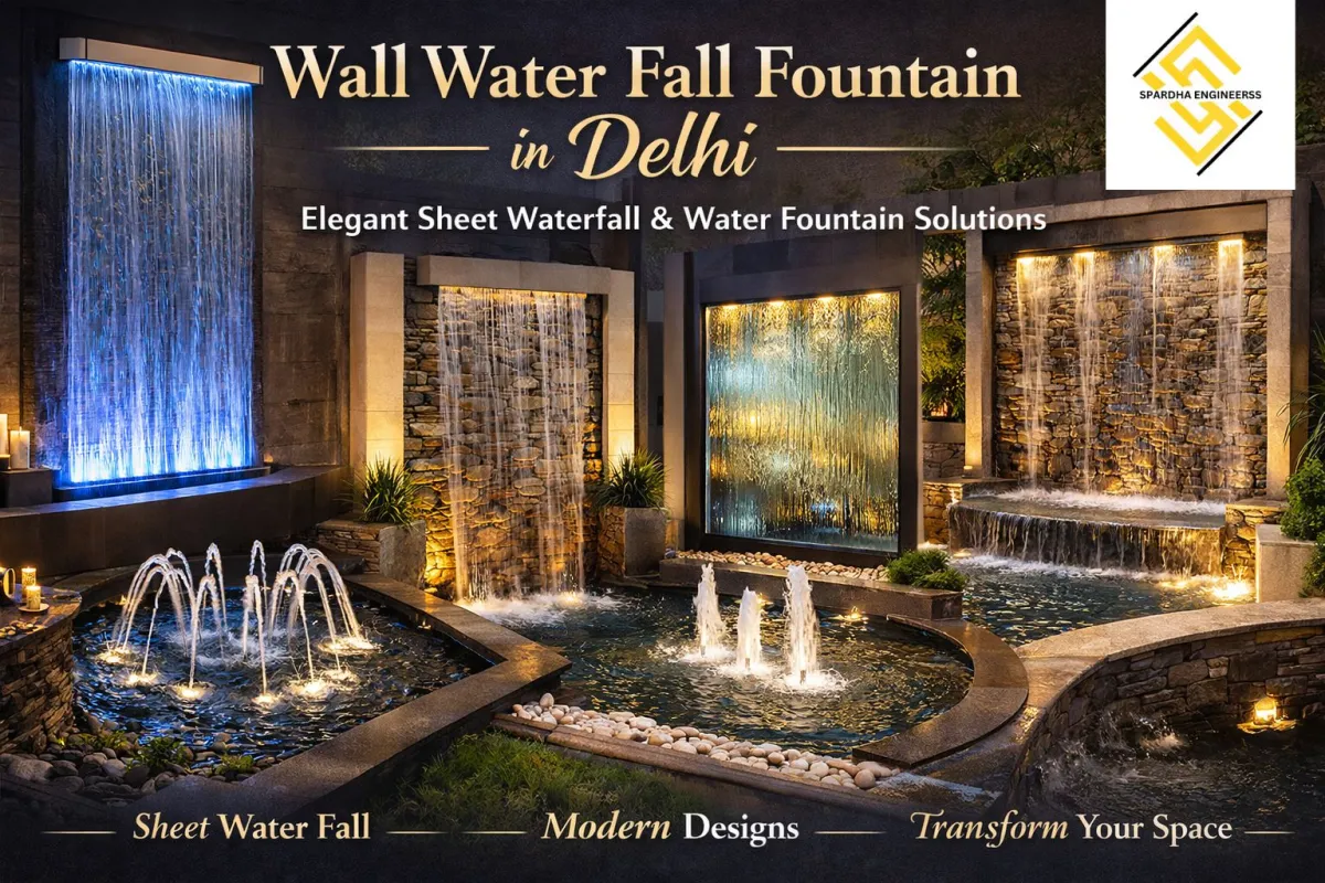 Transform Your Space with a Stunning Wall Water Fall in Delhi